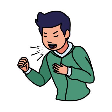 Öksürük hastası adam 19 semptomlu.