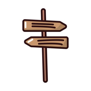 Oklar ahşap sinyal doldurma biçimi simgesi