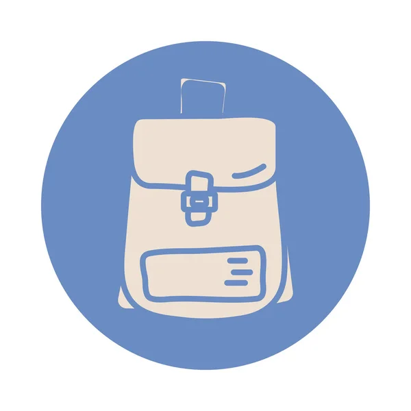 Seyahat çantası blok biçimi simgesi — Stok Vektör