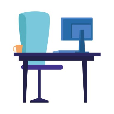 Masa başındaki çalışma yerinde masaüstü