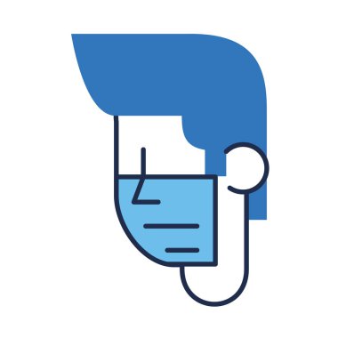 Yüz maskesi kullanan adam