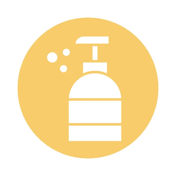 Ícone de enchimento de garrafa de sabão antibacteriano —  Vetores de Stock
