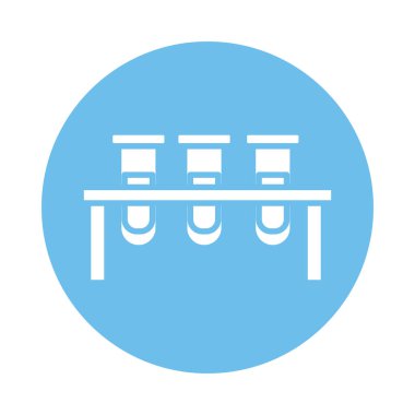 Tıbbi tüpler laboratuvar doldurma biçimi simgesi