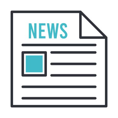 haber kağıdı belgesi izole edilmiş simge