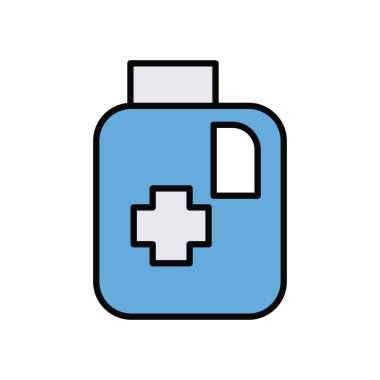 alkol tıbbi galon hattı ve doldurma biçimi simgesi