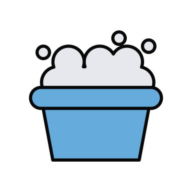 Köpük çizgili kase ve biçim simgesi