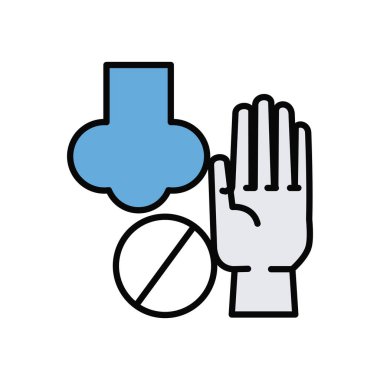 burun çizgisine dokunma ve biçim simgesini doldur