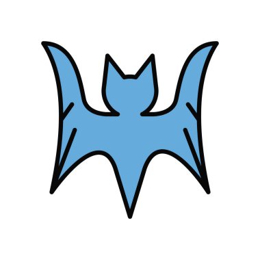 yarasa hayvan çizgisi ve biçim simgesi