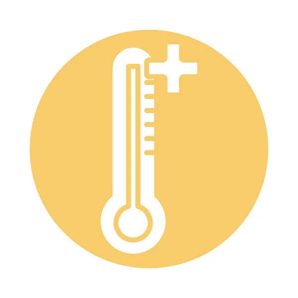 Termômetro medida de temperatura estilo de preenchimento — Vetor de Stock