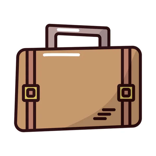 Koffer reizen bagage vullen stijl pictogram — Stockvector
