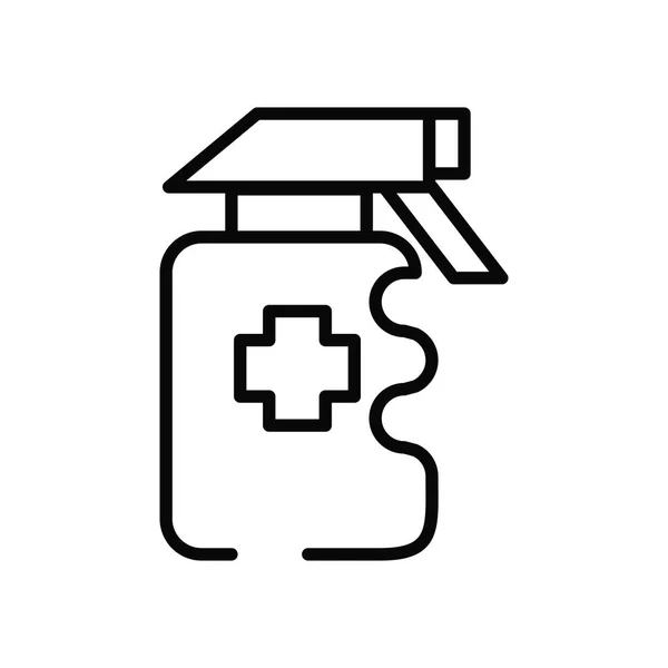 Spray botella línea de productos médicos estilo — Vector de stock