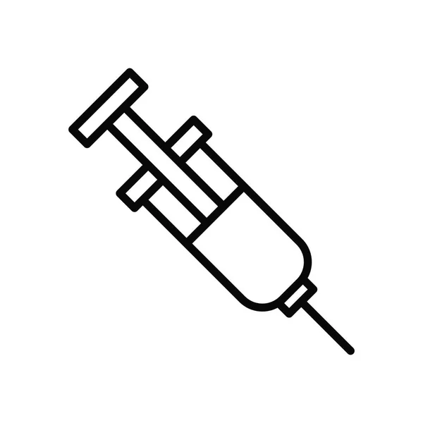 Enjeksiyon tıbbi satır biçimi simgesi — Stok Vektör