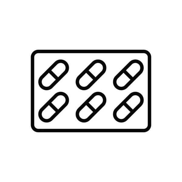 Cápsulas drogas línea estilo icono — Archivo Imágenes Vectoriales