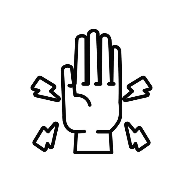 Rubber gloves line style icon — Stock Vector