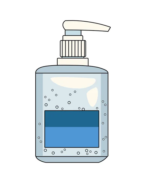 Botella de jabón antibacteriano aislado icono — Vector de stock