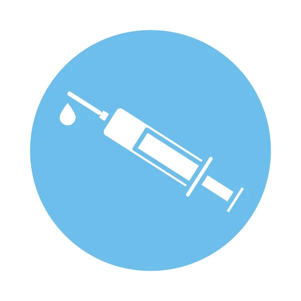 Injection medical fill style icon — Stock Vector