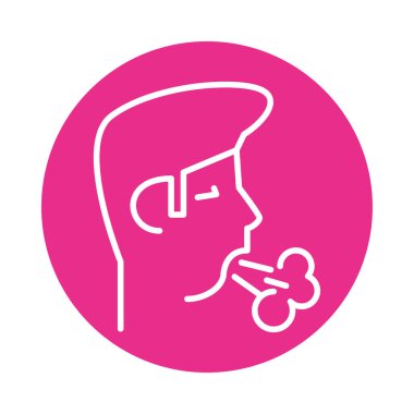 Kişinin öksürme biçimi simgesi