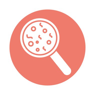 Büyüteç doldurma biçimi simgesi olan bakteri kültürü