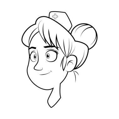 Profesyonel hemşire baş Avatar karakteri