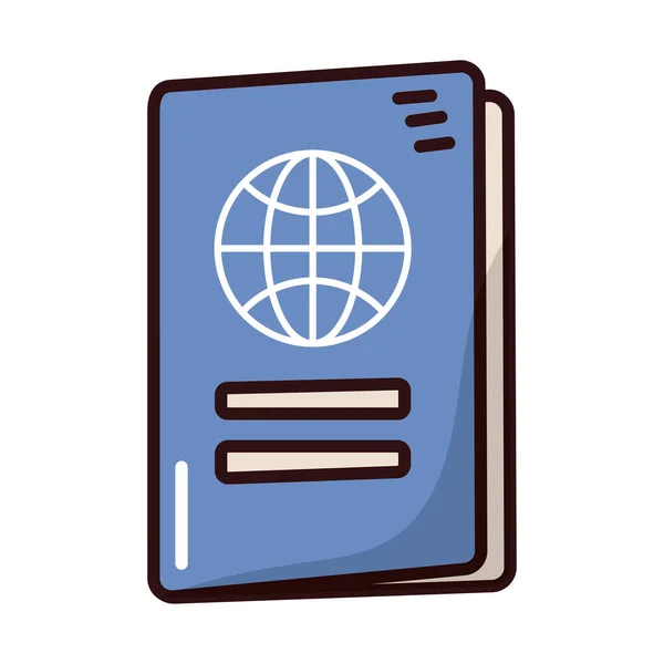 Pasaport belgesi doldurma biçimi simgesi — Stok Vektör