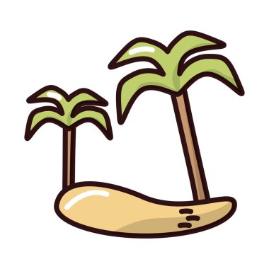 Ağaç palmiyeleri yaz doldurma simgesi