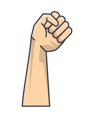 El insan yumruk izole simgesi