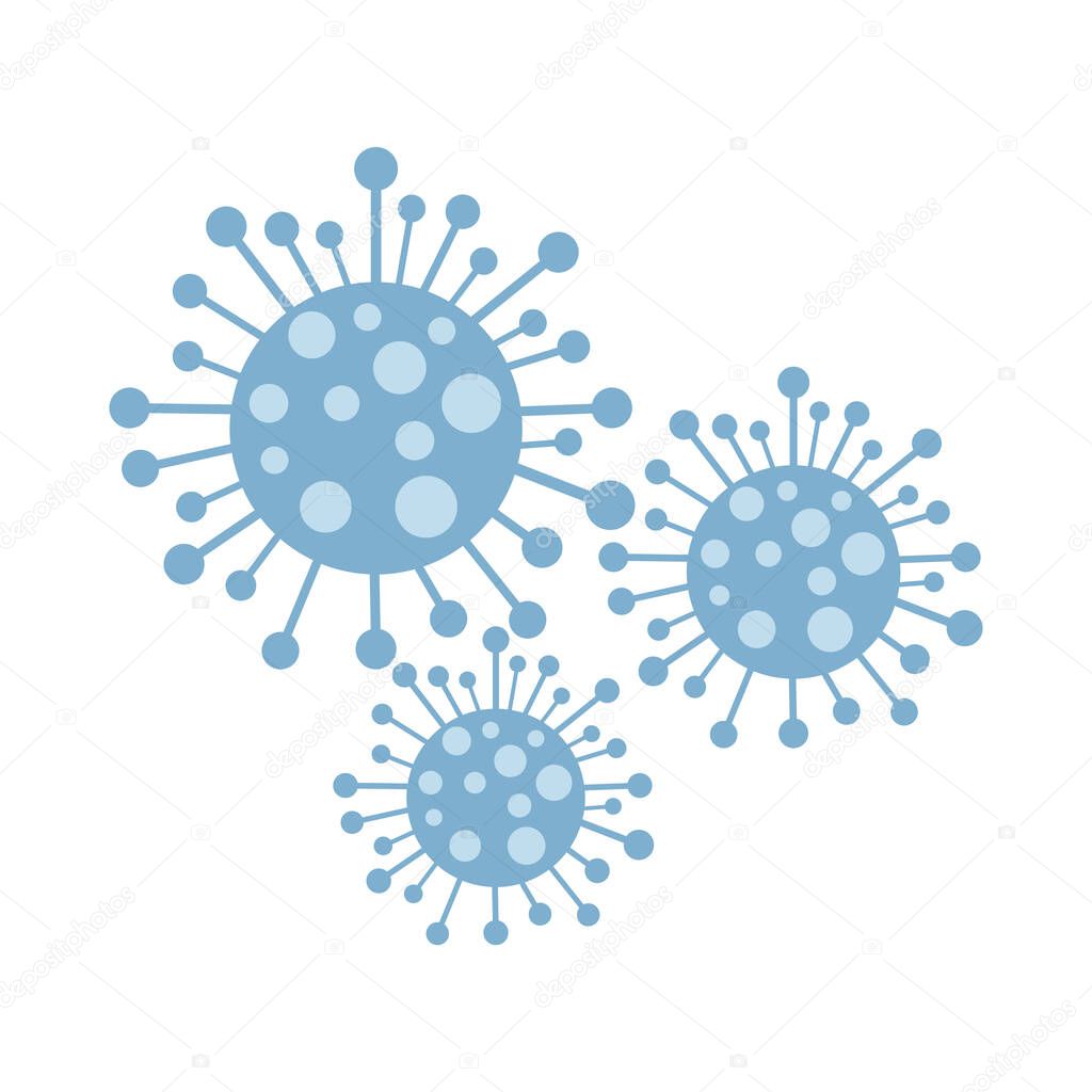 covid19 pandemic particles isolated icon