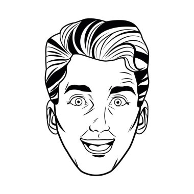 genç adam baş avatar karakter