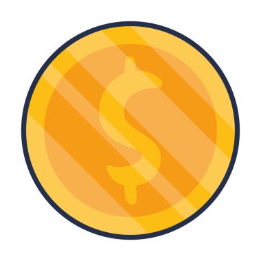 Bozuk para dolar izole edilmiş simgesi