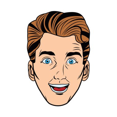 genç adam baş avatar karakter