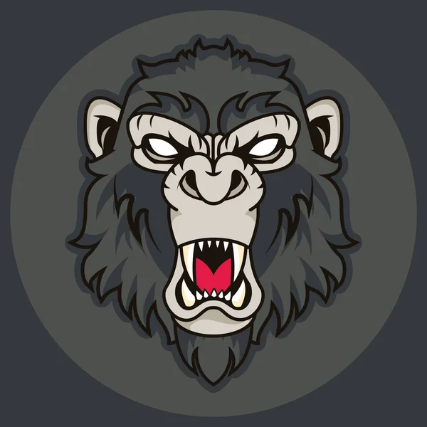 Wilde gorilla geest creatief ontwerp — Stockvector