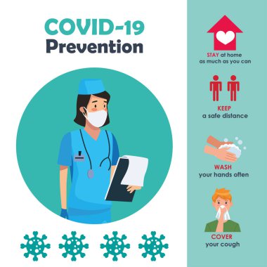 covid19 önleme yöntemli bilgi grafikleri