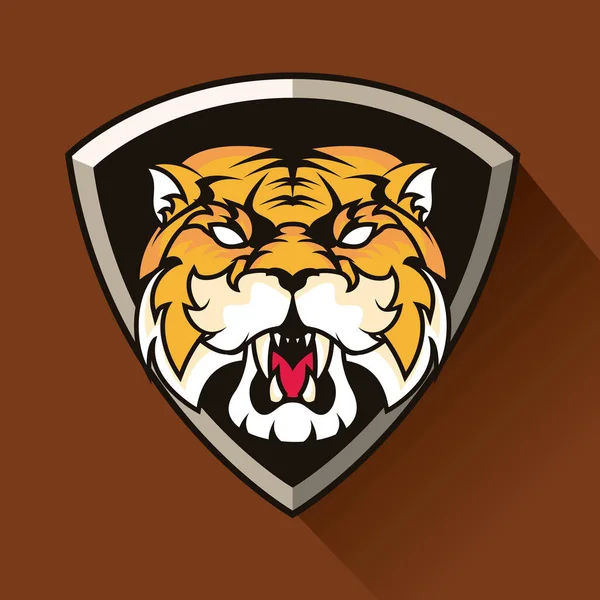 野生の虎の精神創造的なデザイン — ストックベクタ