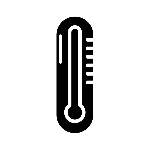 Herramienta de termómetro médico silueta icono de estilo — Vector de stock