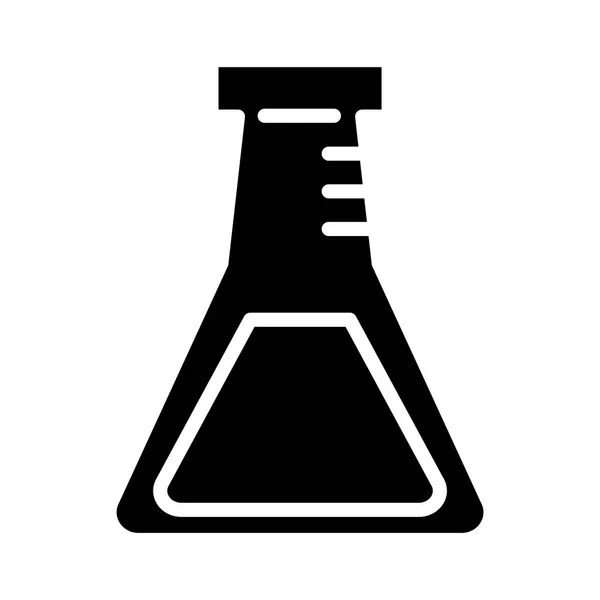 Ícone de estilo silhueta de laboratório de teste de tubo médico —  Vetores de Stock
