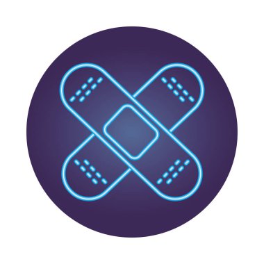 tıbbi tedavi aracı neon tarzı simge