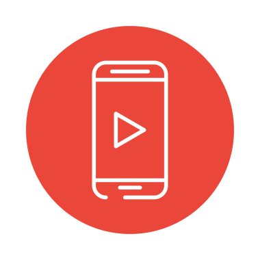 Ortam oynatıcı blok biçim simgesine sahip akıllı telefon