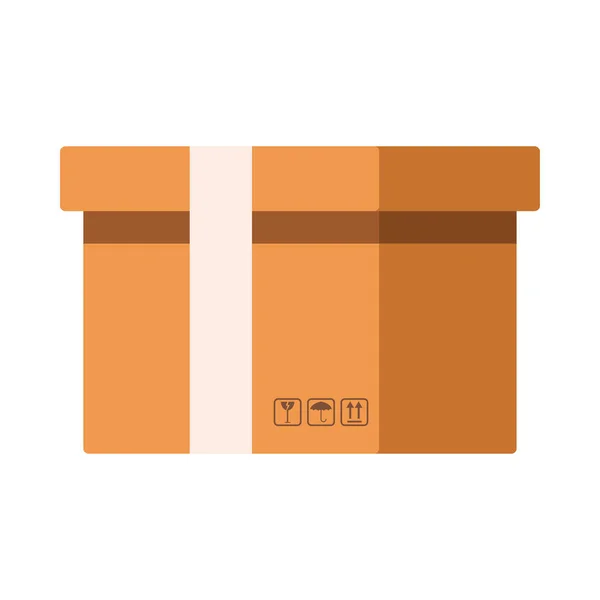 Caixa cartão serviço de entrega ícone isolado — Vetor de Stock