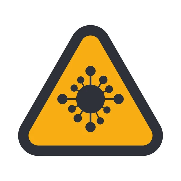 Covid19 particule pandémique en signal d'alerte — Image vectorielle