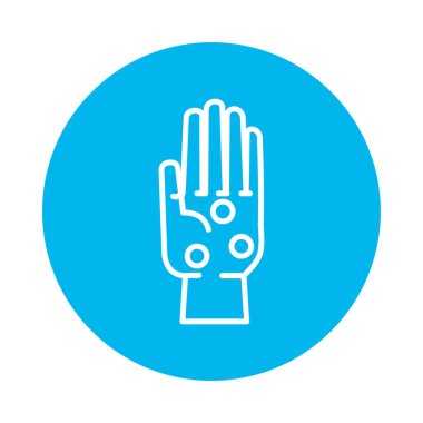 covid19 virüs parçacıkları blok biçimi ile el