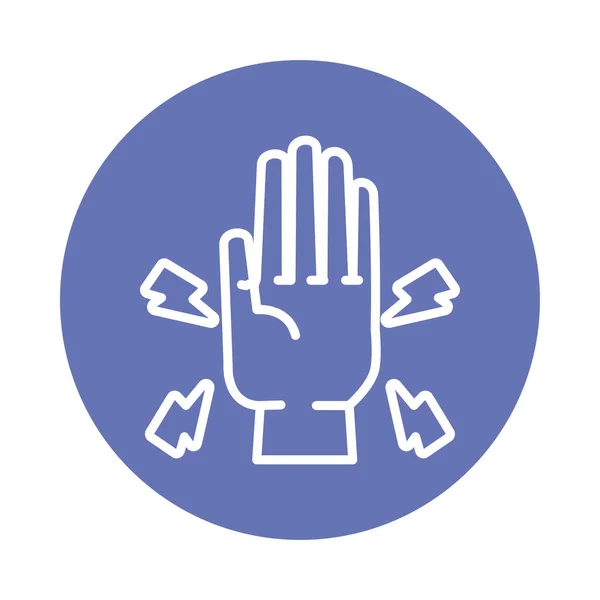 Guma rukavice blok styl ikona — Stockový vektor