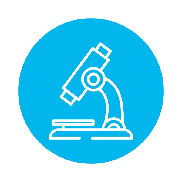 Icono de estilo de bloque de laboratorio microscopio — Vector de stock