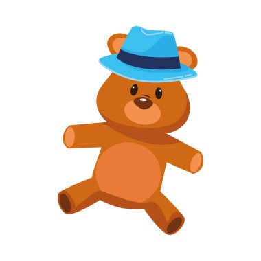 Şapkayla doldurulmuş sevimli ayıcık.