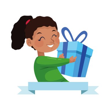 Yetenekli afro küçük kız.