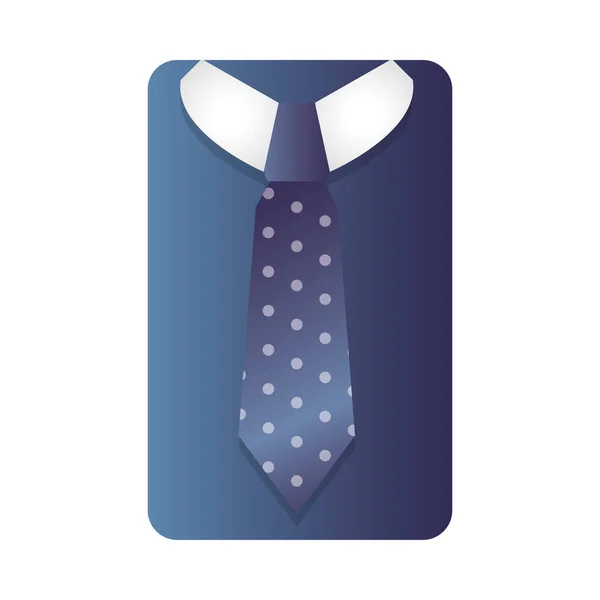 Κομψό πουκάμισο με γραβάτα απομονωμένο εικονίδιο — Διανυσματικό Αρχείο