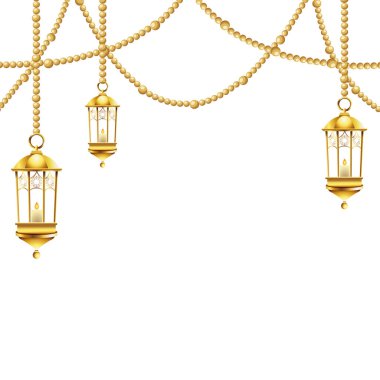 Ramazan Kareem 'i asan altın lambalar