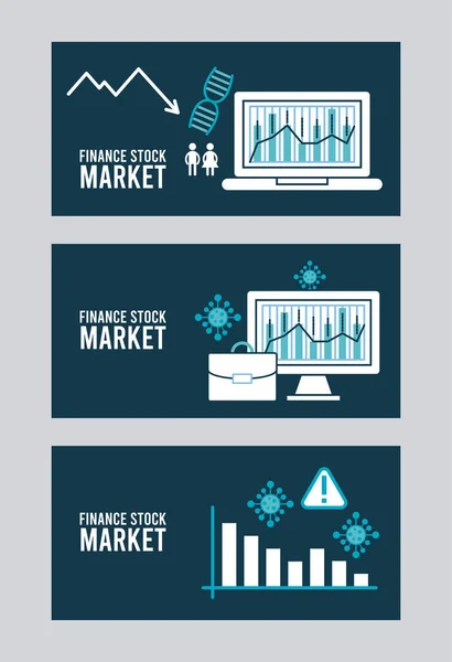 Infografika recesji gospodarczej ze statystykami — Wektor stockowy