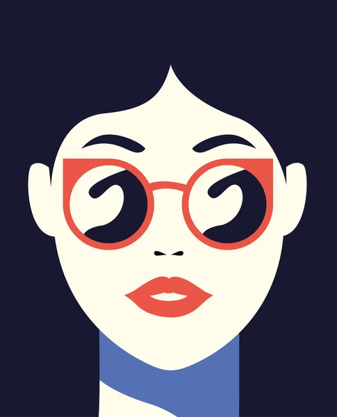 Schöne Frau modisch mit Sonnenbrille — Stockvektor