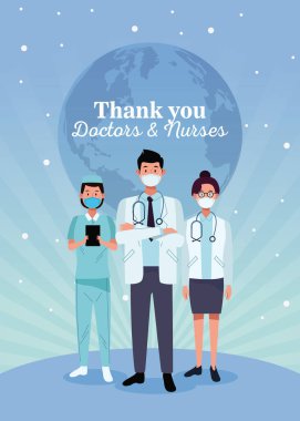 Mesajınız olan bir grup doktor karakteri
