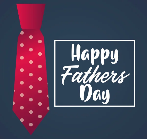 Glada fäder dag kort med slips — Stock vektor